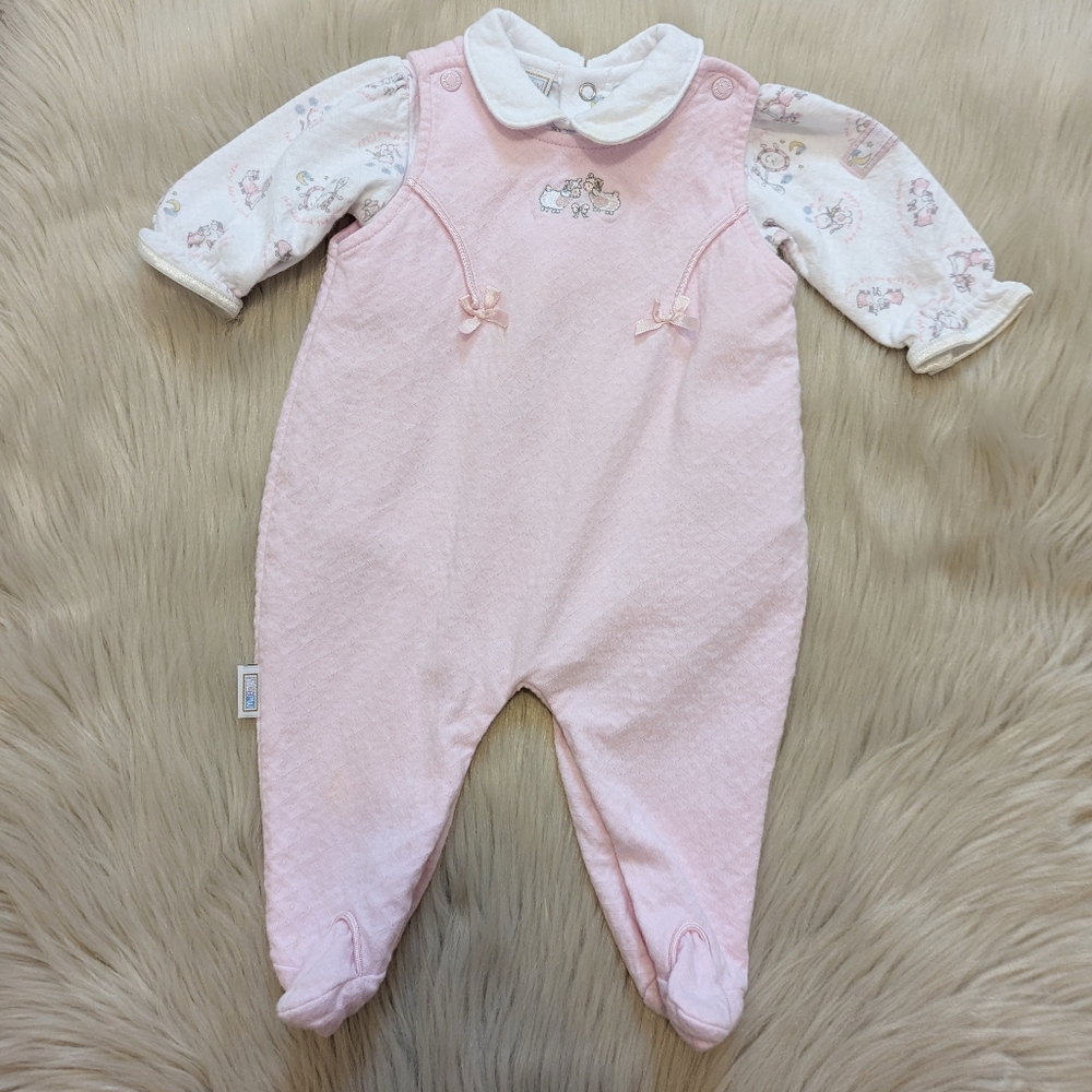 Vintage Pink & White Baby Matching Set